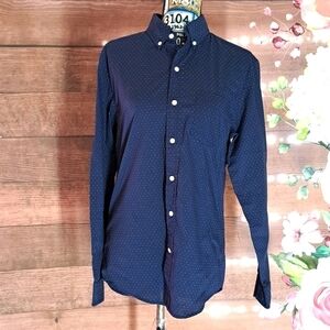 ST. JOHNS BAY Blue polka-dot button down top